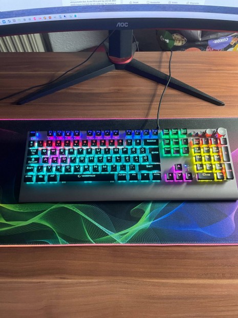 Rampage KB-R210 Favory Rainbow Blue [magyar, mechanikus, RGB]